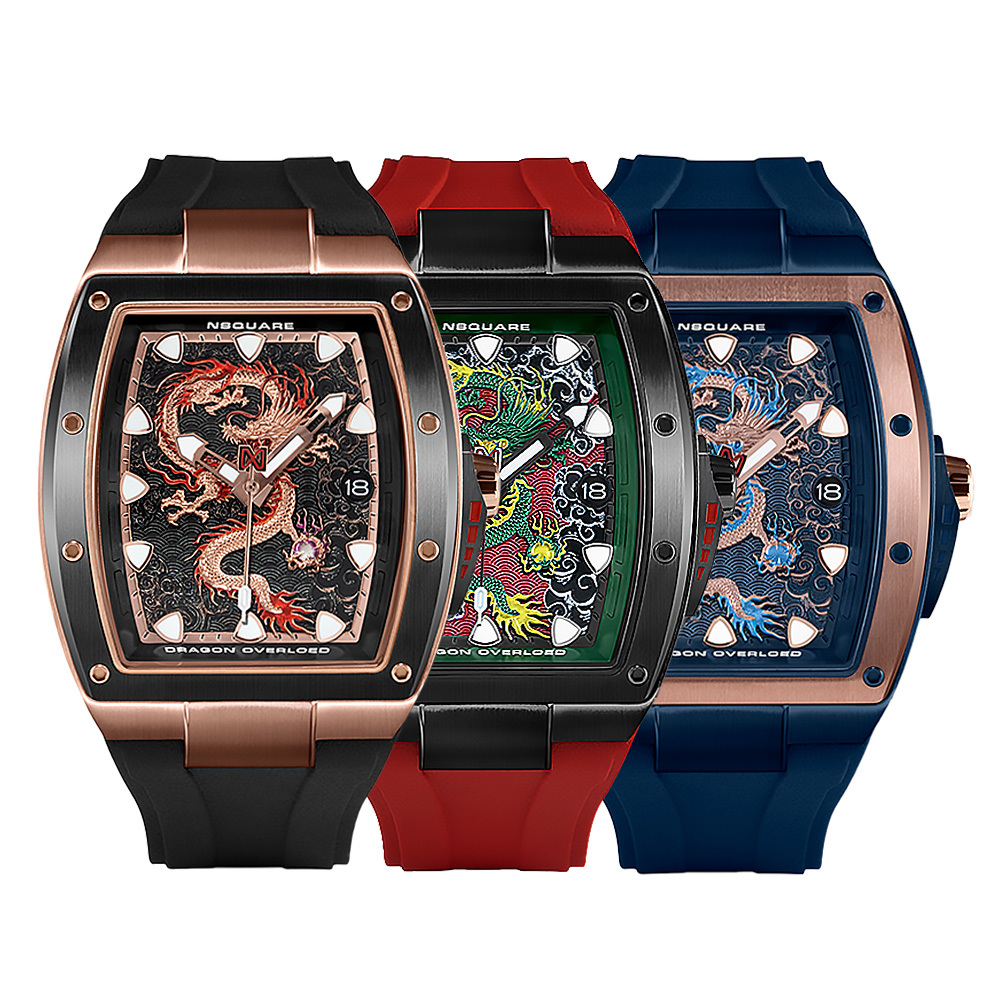 【NSQUARE】DragonOverloed 龍霸主系列 G0566-N57 夜光 帶日期 自動機芯 手錶