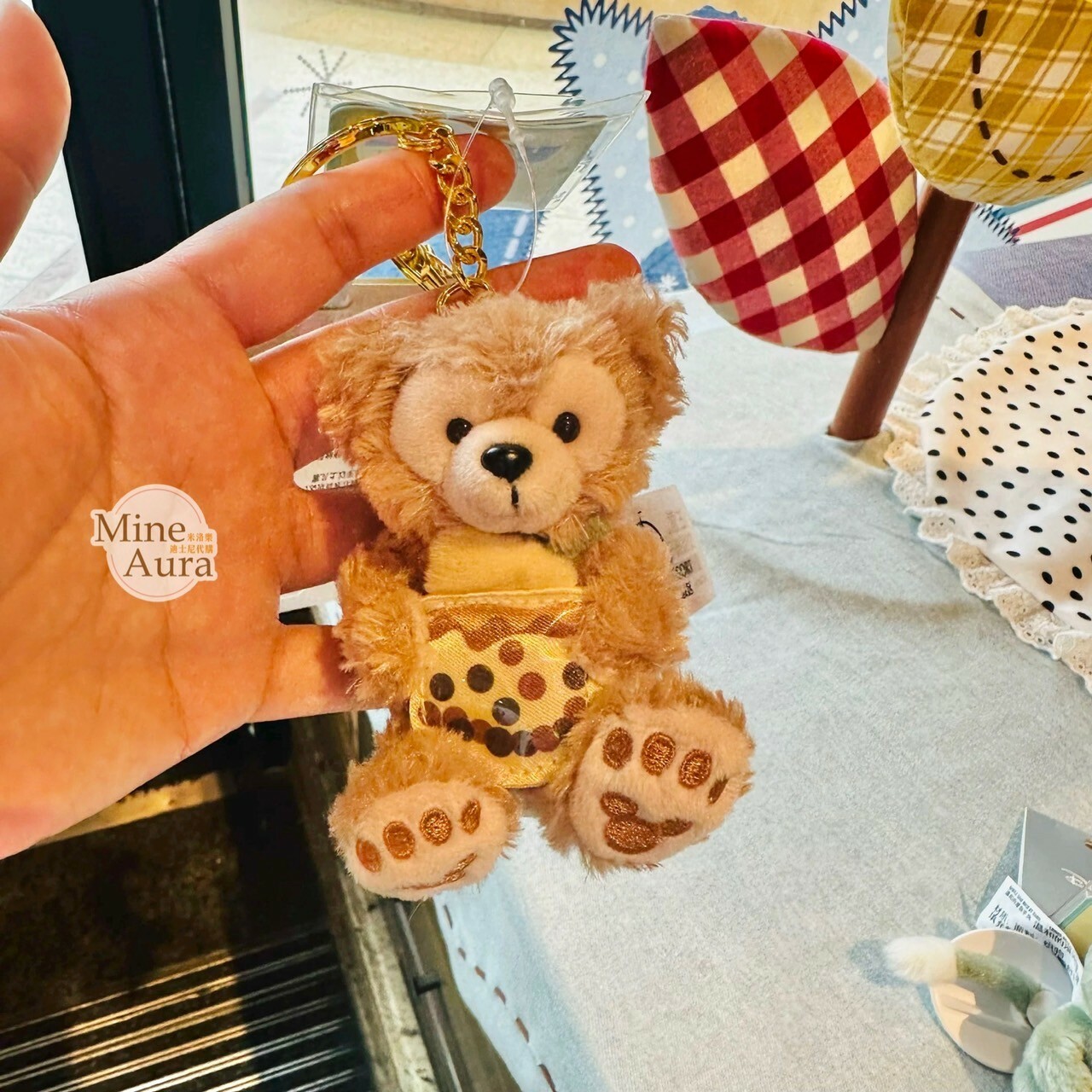 下午茶系列 達菲 Duffy 坐姿 吊飾 鑰匙圈 -上海迪士尼樂園