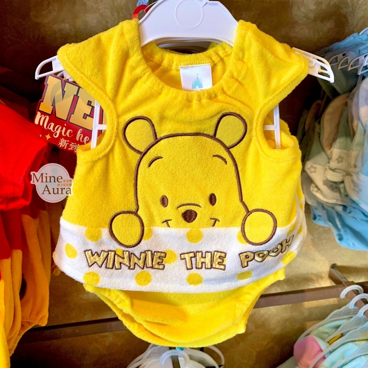 (現貨) 小熊維尼 Winnie the Pooh 圖案造型 兩件式 上衣+小褲褲組 套裝 嬰兒用品 -香港迪士尼樂園
