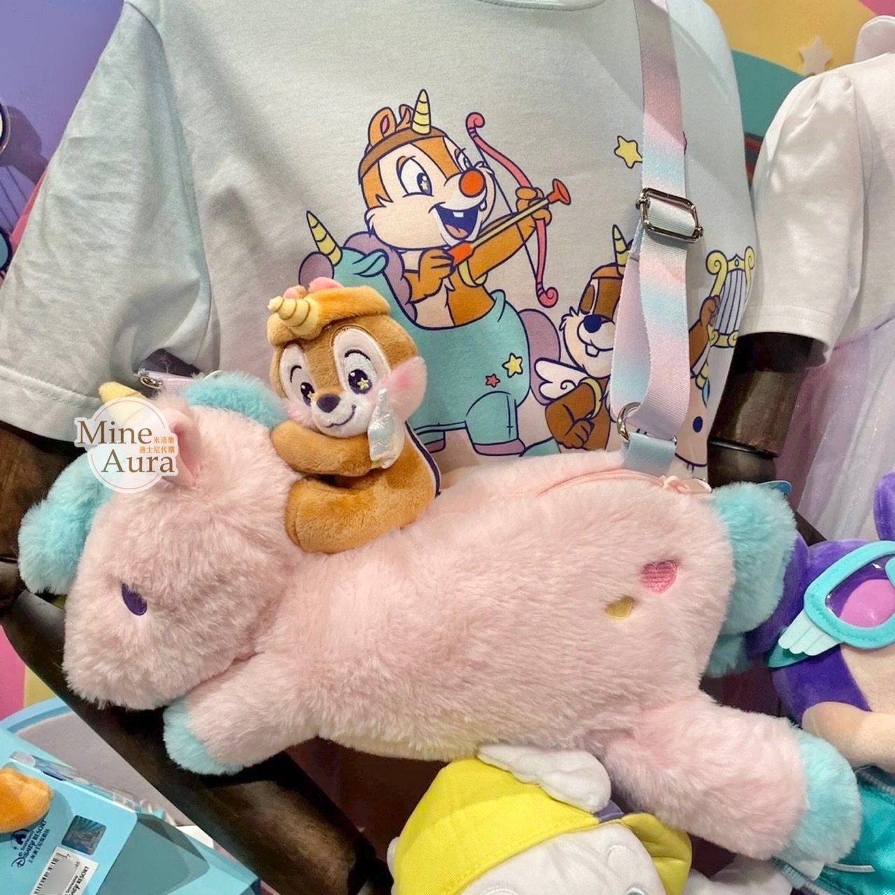 (特價現貨) 2023 春日 米奇 Mickey 和朋友們系列 黑鼻 奇奇 Chip 獨角獸 造型 斜背包 奇奇蒂蒂 Chip 'n Dale -上海迪士尼樂園