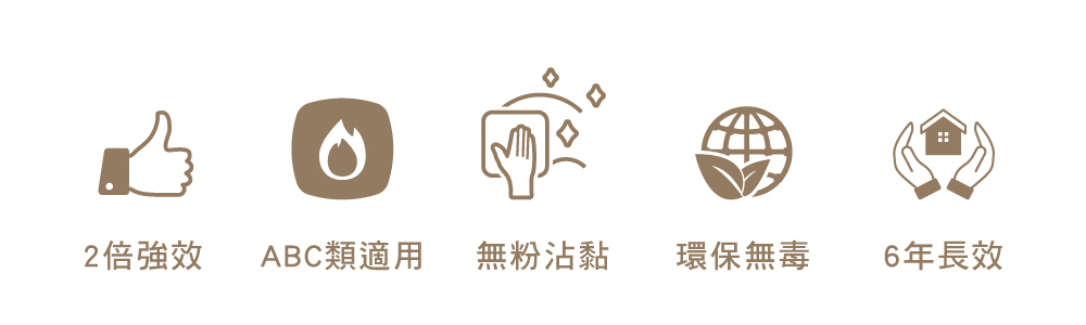 2倍強效ABC類適用無粉沾黏環保無毒6年長效