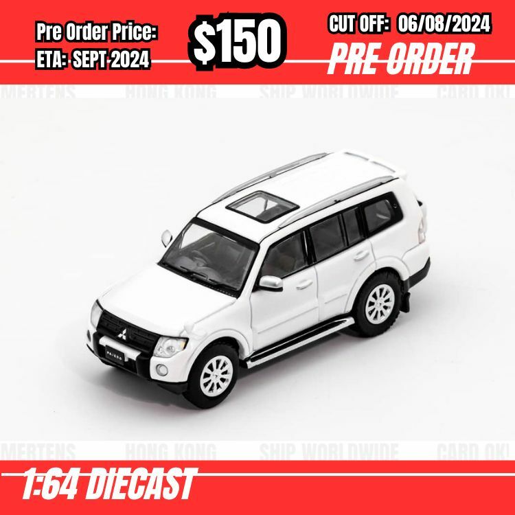 PO-$150 * Shadow PO * 1:64 Mitsubishi Pajero V97 White RHD [OD28/07]