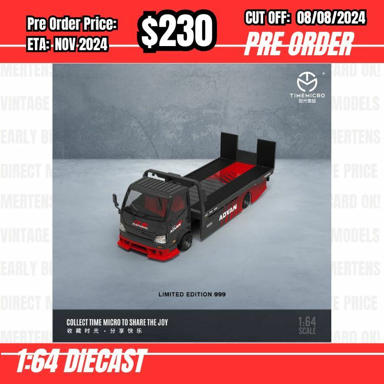 PO-$230 * Time Micro * 1:64 Custom Tow Truck Advan [OD28/07]