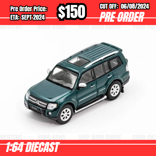 PO-$150 * Shadow PO * 1:64 Mitsubishi Pajero V97 Green LHD [OD28/07]