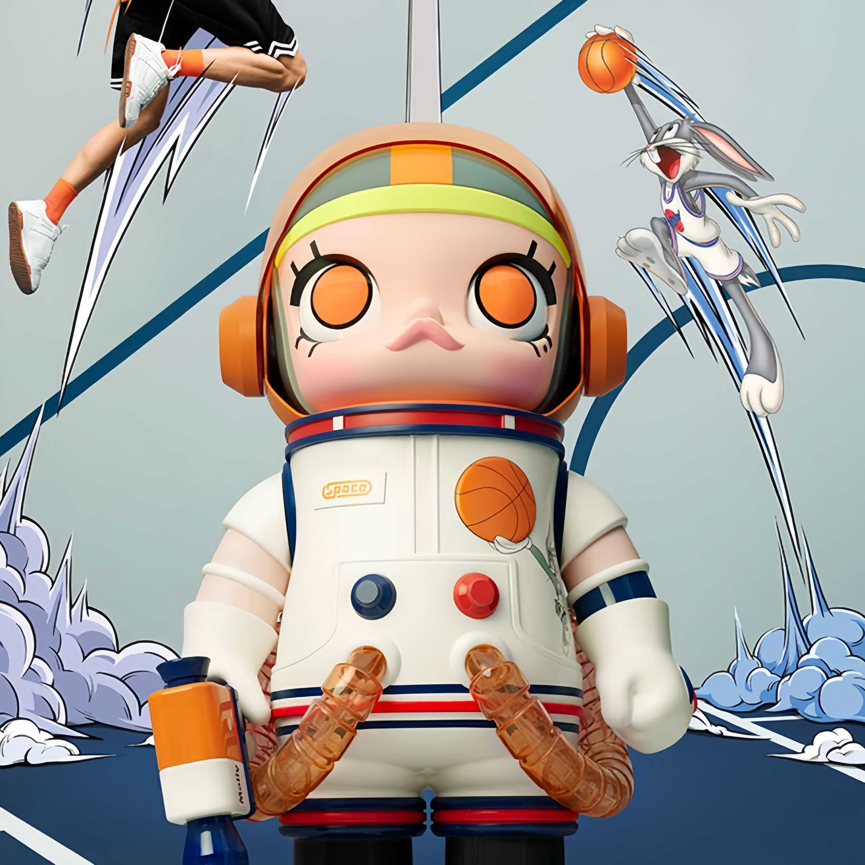 POP MART MEGA SPACE MOLLY × Space Jam 400%｜怪物奇兵聯名款