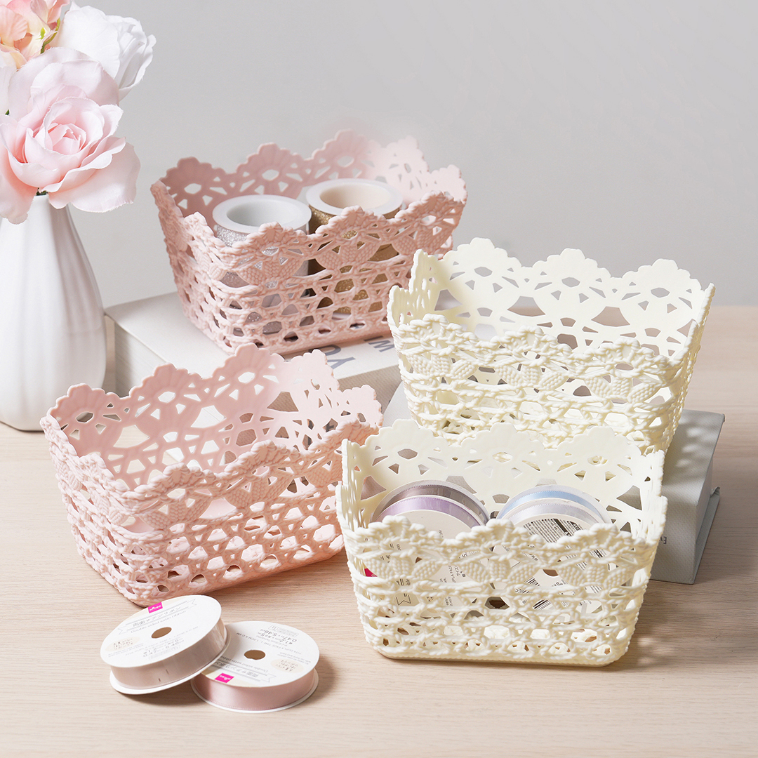 花卉圖形收納盒/15.4x8.7x10.3cm 2入