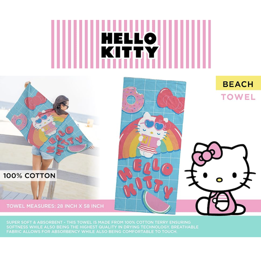 美國超柔軟棉質浴巾 - Hello Kitty