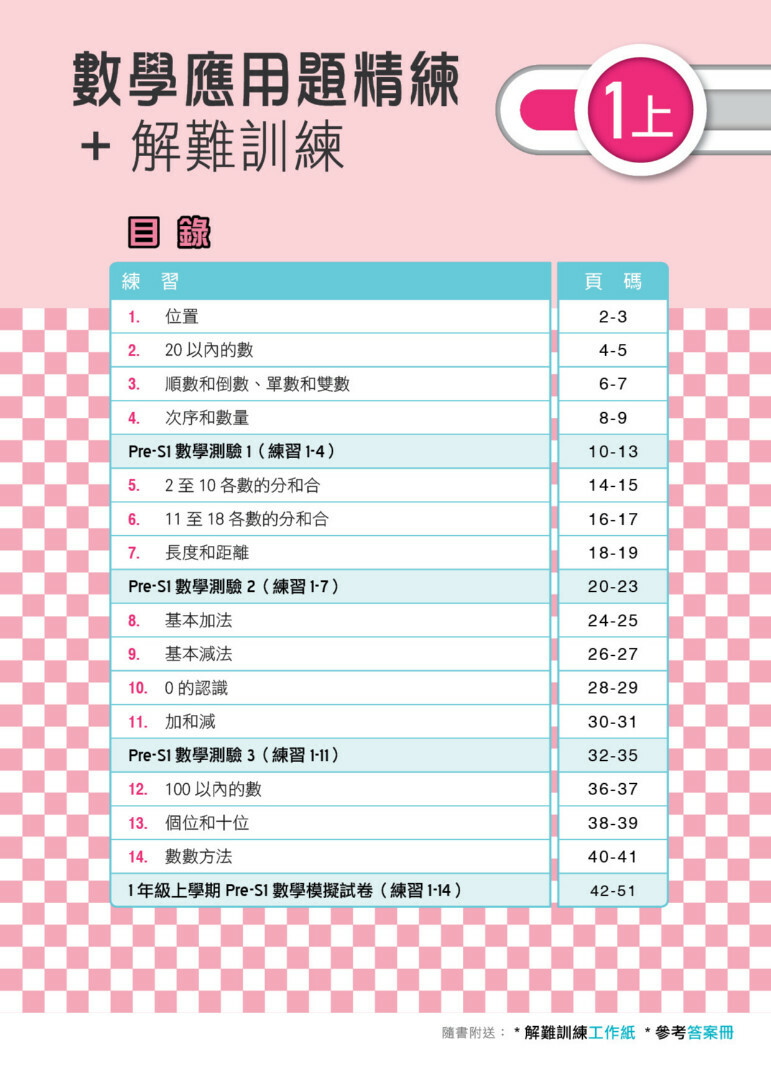 【多買多折】MathPro for HKAT 應用題精練 + 解難訓練 1上