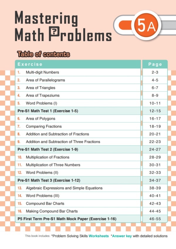 【多買多折】MathPro for HKAT Mastering Math Problems 5A