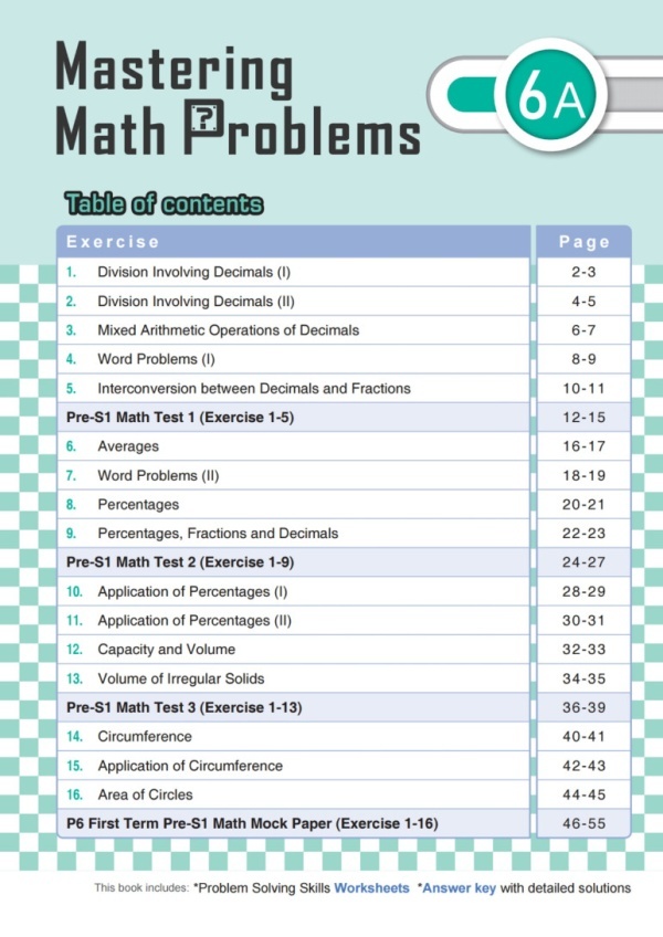 【多買多折】MathPro for HKAT Mastering Math Problems 6A