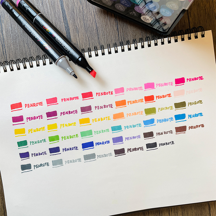 【PENROTE筆樂】 Sketch36色油性雙頭麥克筆