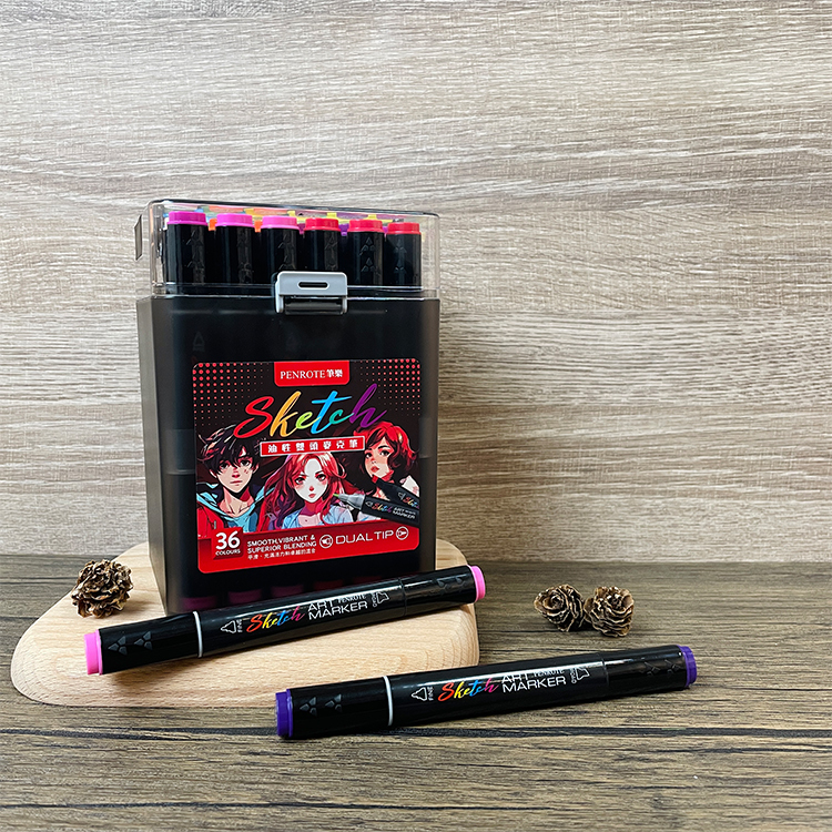【PENROTE筆樂】 Sketch36色油性雙頭麥克筆