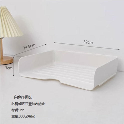 Hot recommended desktop transparent storage box (white one pack)