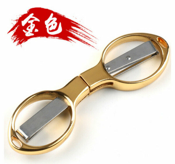 熱推折疊迷你小剪刀-金色+禮盒