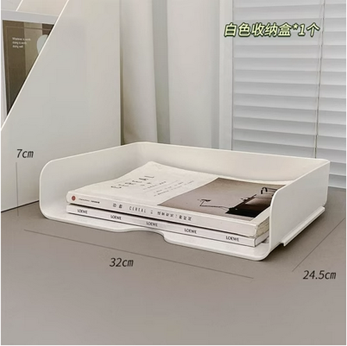 Hot-recommended desk workstation rack (white stacked storage box 1 pack)