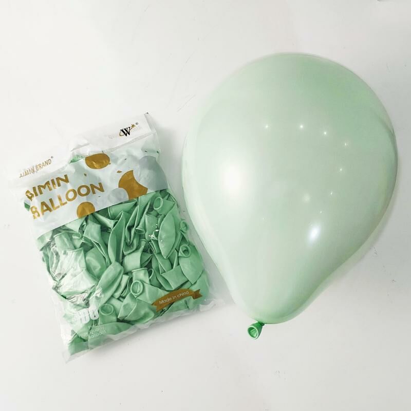 熱推節日派對裝飾場景佈置氣球(單層馬卡龍淺綠色100個）