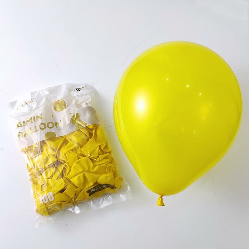 熱推節日派對裝飾場景佈置氣球(黃色100個）