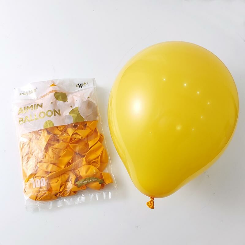 熱推節日派對裝飾場景佈置氣球(木瓜黃100個）