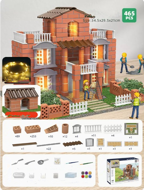 Hot recommended educational assembly toy (Jiangnan Villa) (specification: 34.5*29.5*21CM)