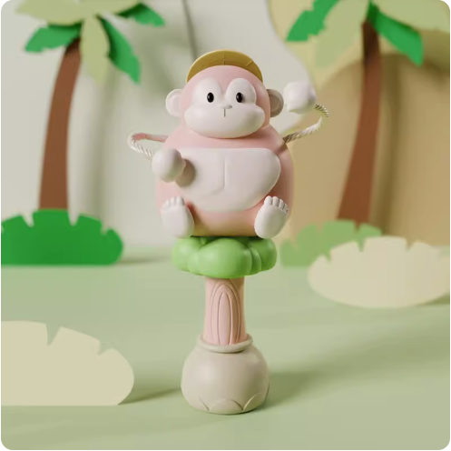 Hot style gorilla rattle (pink) (specification: 160*65*46CM)