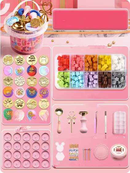 爆款DIY火漆印章（1267件套）（咕卡+收納桶）