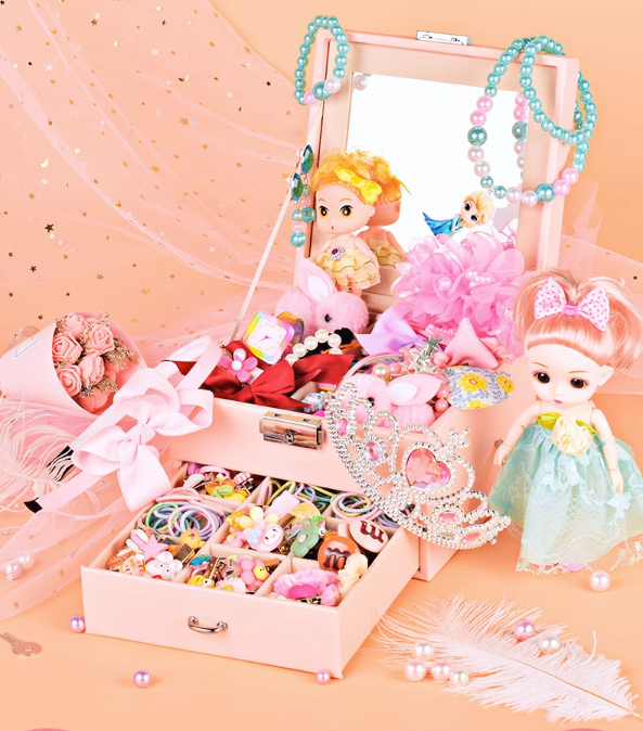 Popular princess tiara gift box set (specification: 16*16*11CM)