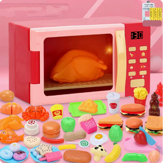 Popular multifunctional microwave oven (red) (21 pieces of Western food + 12 desserts + 11 slices) (Specification: 12*10.5*20CM)