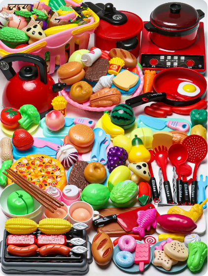 Hot model simulation kitchen utensils (110 pieces of kitchen utensils) (smart induction cooker + oven + basket cutter)
