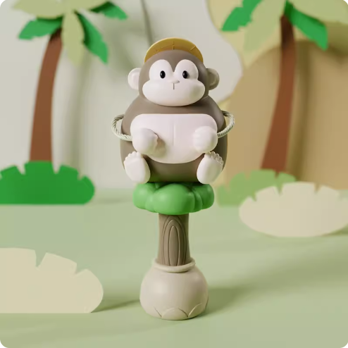 Popular Gorilla Rattle (Brown) (Specification: 160*65*46CM)