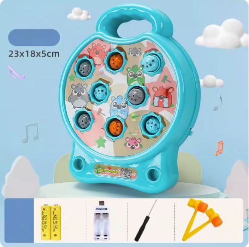 Popular cartoon whack-a-mole machine (small floor clock/hanhan cow) (rechargeable version) (specifications: 23*18*5CM/20*27*4.5CM) (please contact customer service to confirm the delivery style after placing an order)