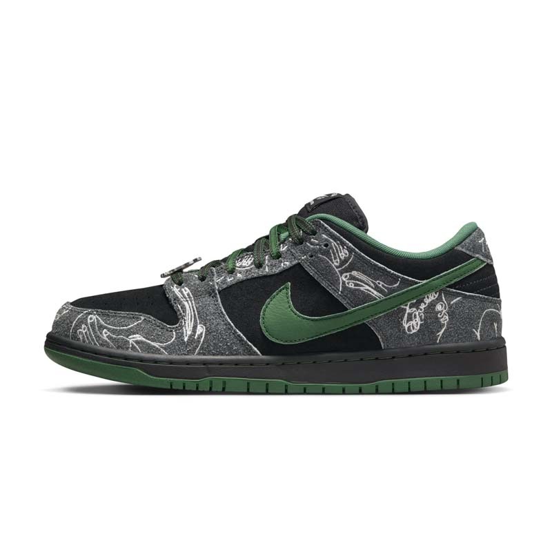 There Skateboards  x Nike SB Dunk Low Pro "Anthracite Gorge Green" 聯名款 菸煤綠 男鞋 HF7743-001 [台灣現貨]