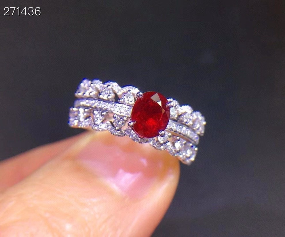 溱姐放漏-鴿血红石榴石戒指