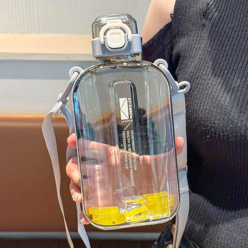 熱推便攜防摔水樽(灰色 750ML）