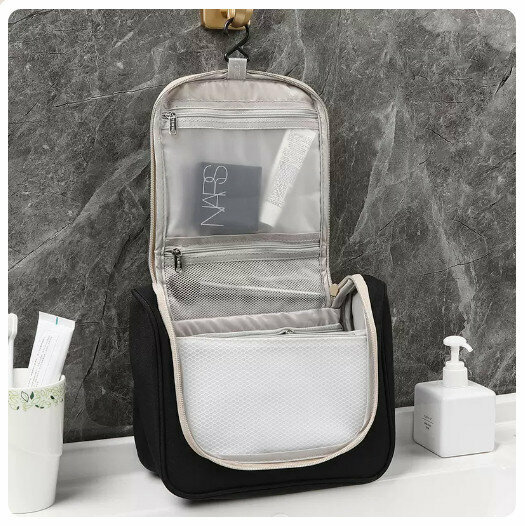 Hotly recommended travel toiletries and cosmetics storage bag (black classic style)