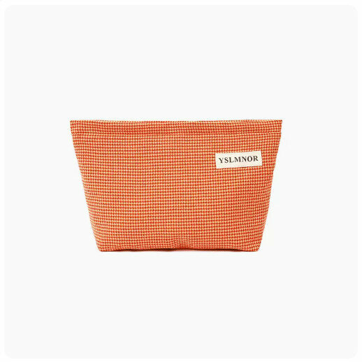 Hot recommendation portable travel cosmetic bag toiletry bag storage bag [small grid [orange]