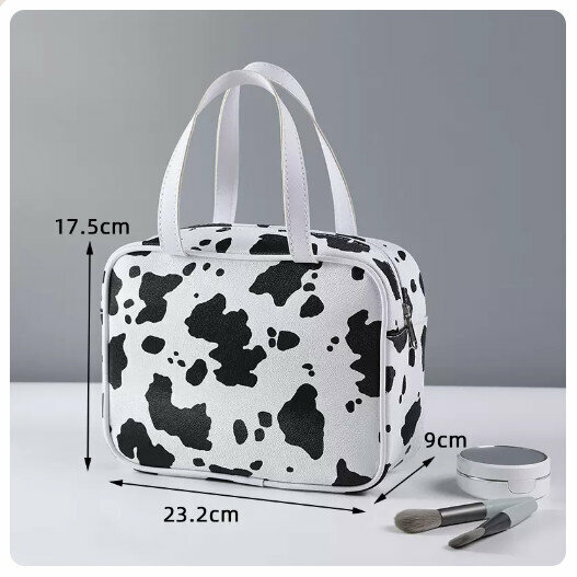 Hotly recommended portable cosmetic bag storage bag [large size portable two-hand cash]
