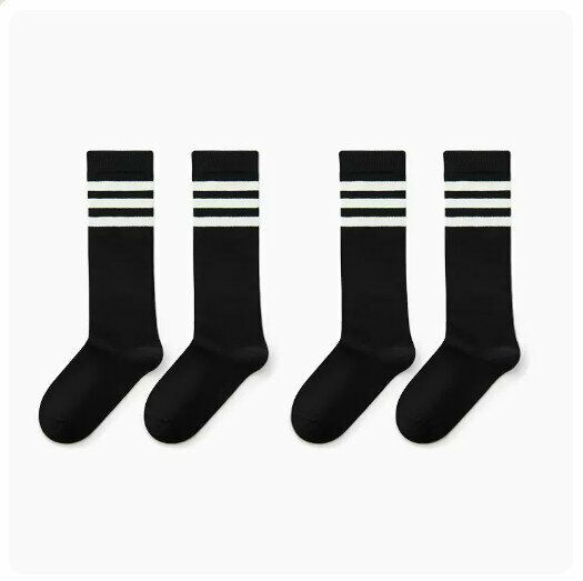 Hot recommendation (2 pairs) children's stockings [black + black] (size: 3-9 years old) (please contact customer service to confirm the delivery size after placing the order)