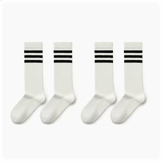 Hot recommendation (2 pairs) children's stockings [white + white] (size: 3-9 years old) (please contact customer service to confirm the delivery size after placing the order)