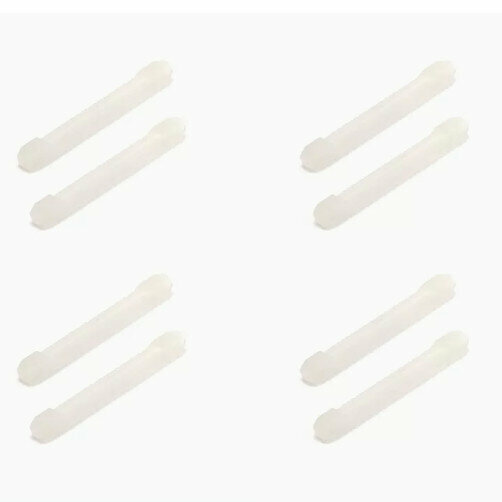 Hot Recommended [4 Pairs Pack] Silicone Ear Hook Holders for Glasses (Long Non-Slip Leg Covers with Transparent - Lens Cloth Included)