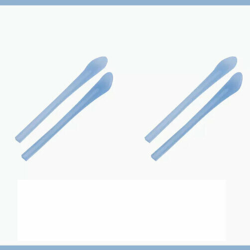 Hot Recommended [2 Pairs Pack] Silicone Ear Hook Holders for Glasses (Mist-Through Blue - Lens Cloth Included)