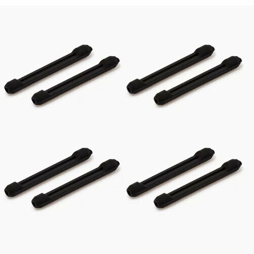 Hot Recommendation [Pack of 4] Silicone Ear Hook Holders for Glasses (Long Non-Slip Leg Covers in Black - Comes with Glasses Cloth)