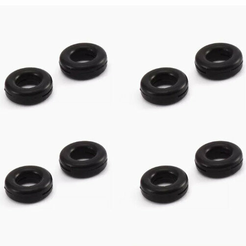 Hot Recommendation [4 Pairs Pack] Silicone Ear Hook Holders for Glasses (circle black anti-slip cover - lens cloth included)