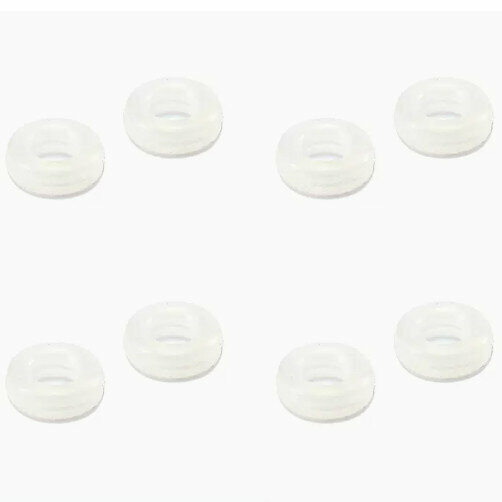 Hot recommendation [pack of 4 pairs] silicone ear hook holders for glasses (circle transparent anti-slip cover - lens cloth included)