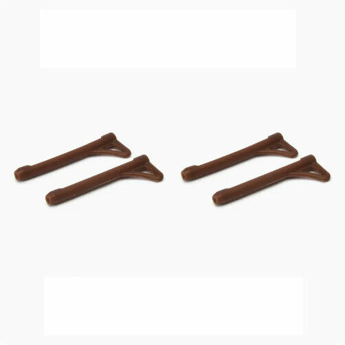 Hot Recommended [2 Pairs Pack] Silicone Ear Hook Holders for Glasses (Triangular Anti-Slip Leg Covers Brown - Comes with Glasses Cloth)
