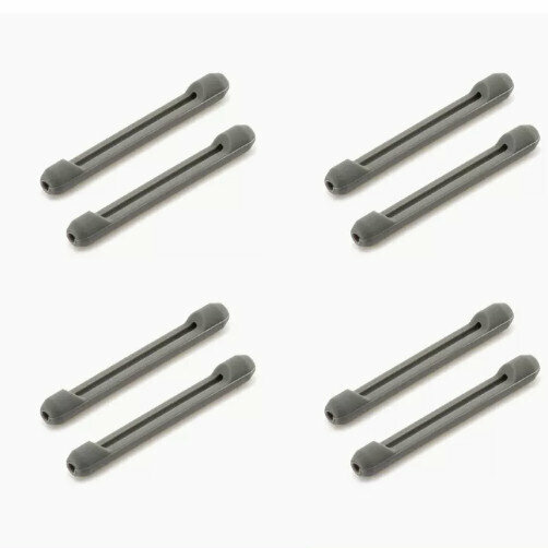 Hot Recommendation [Pack of 4] Silicone Ear Hook Holders for Glasses (Long Non-Slip Leg Covers Gray - Lenses Cloth Included)