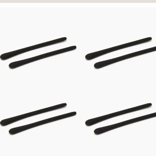 Hot Recommended [4 Pairs Pack] Silicone Ear Hook Holders for Glasses (Round Hole Black - Lens Cloth Included)