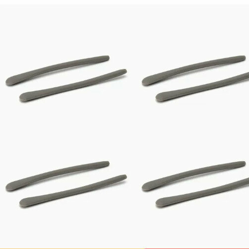 Hot Recommended [4 Pairs Pack] Silicone Ear Hook Holders for Glasses (Round Hole Gray - Lens Cloth Included)