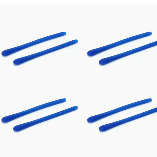 Hot Recommended [4 Pairs Pack] Silicone Ear Hook Holders for Glasses (Round Hole Blue - Lens Cloth Included)