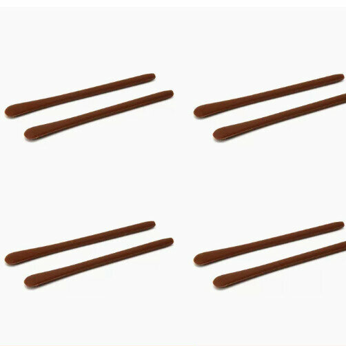Hot Recommendation [4 Pairs Pack] Silicone Ear Hook Holders for Glasses (Round Hole Brown - Lens Cloth Included)