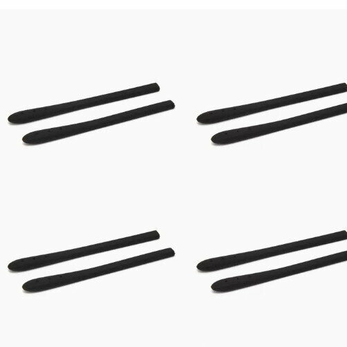 Hot Recommendation [4 Pairs Pack] Silicone Ear Hook Holders for Glasses (Three-hole Temple Covers Black - Lens Cloth Included)